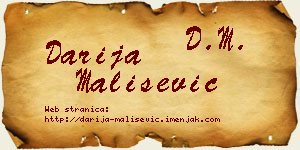 Darija Mališević vizit kartica